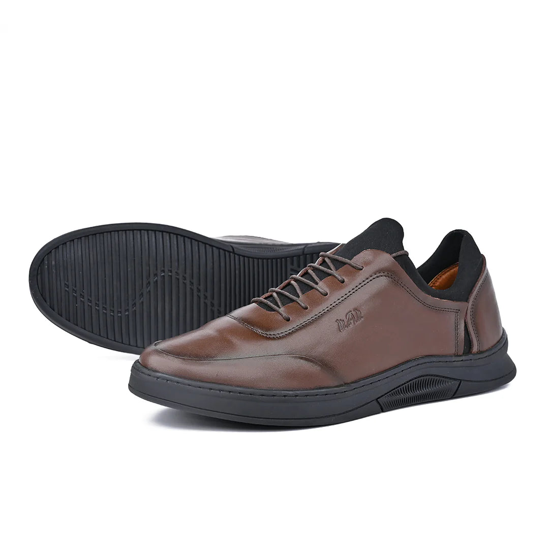 ADRIAN – Baskets Hommes (Marron) – 100% en Cuir