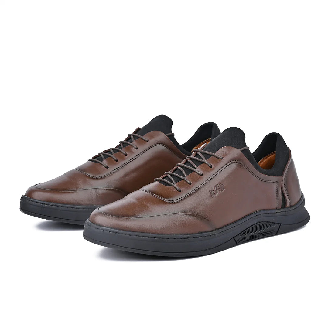 ADRIAN – Baskets Hommes (Marron) – 100% en Cuir