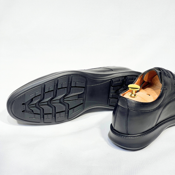 CHAUSSURES DE LUXE POUR HOMME MEDICAL 100% CUIR REF N014 (Noir)