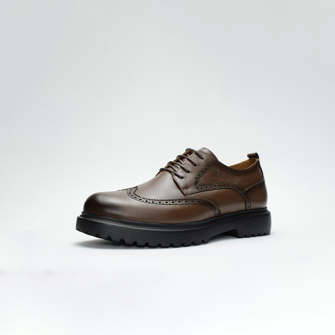 Classic Men's 100% Leather Derby Shoes: Medical Comfort, Stylish Formal Footwear