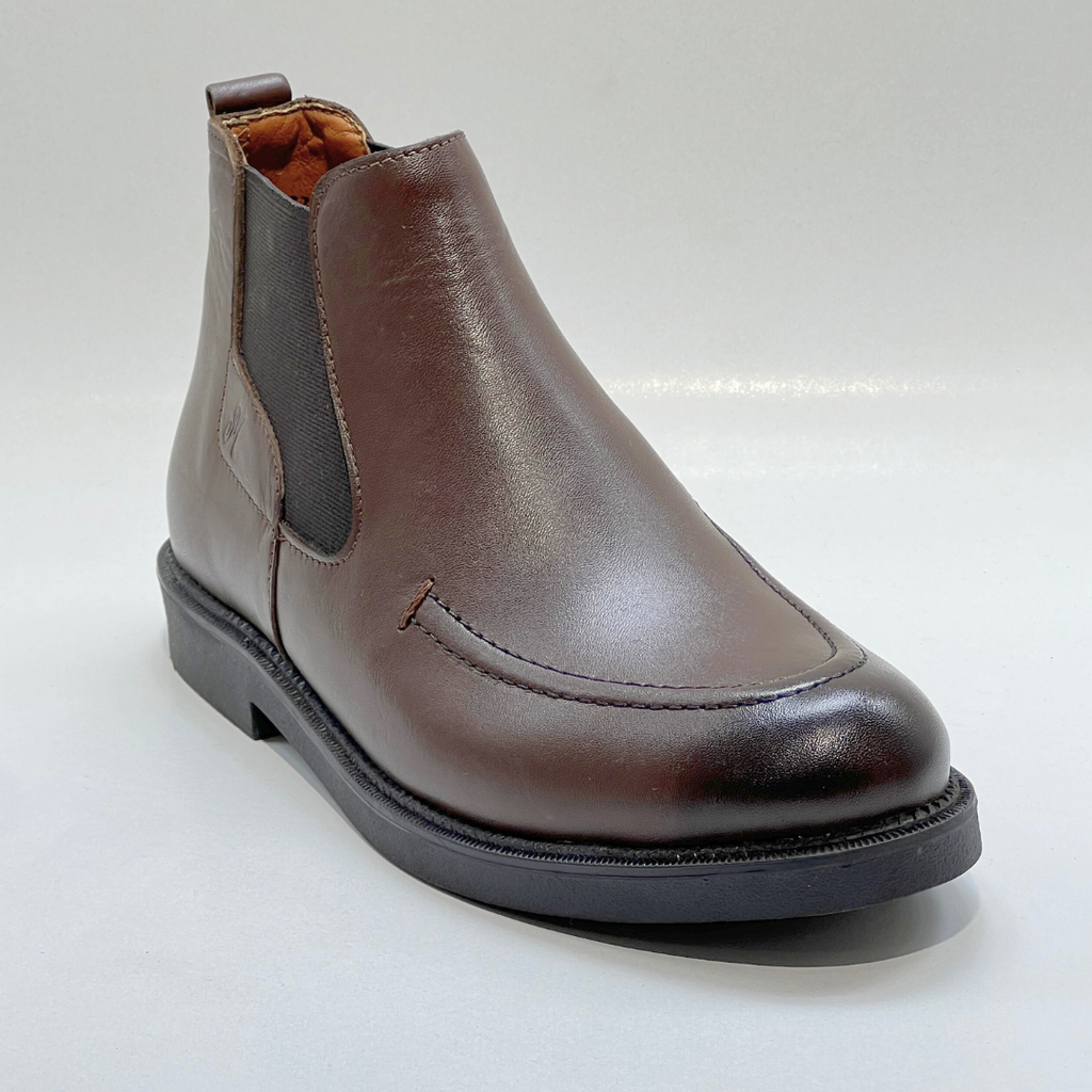Chelsea Boots Homme -100% Cuir Marron BA 033