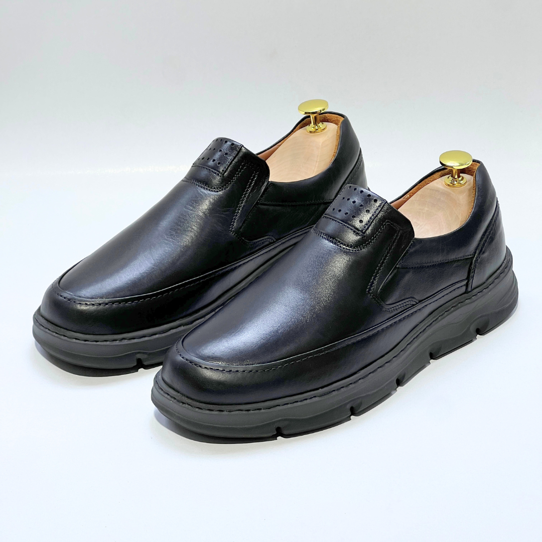 Chaussures Confortables pour Homme 100% Cuir Médical MARRON REF BA1032