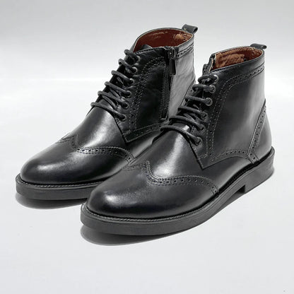 Bottines Hommes Premium Cuir Véritable Confort Durable – Style Robuste Élégant Quotidien