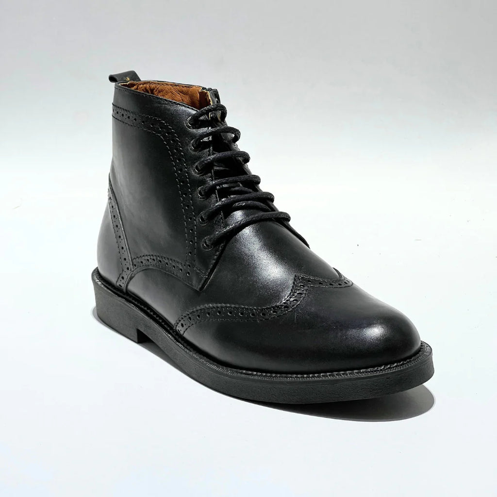Bugaties Premium Boots Hommes En Cuir 100% NOIR BA 798