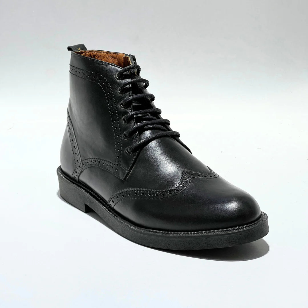 Bugaties Premium Boots Hommes En Cuir 100% NOIR BA 798