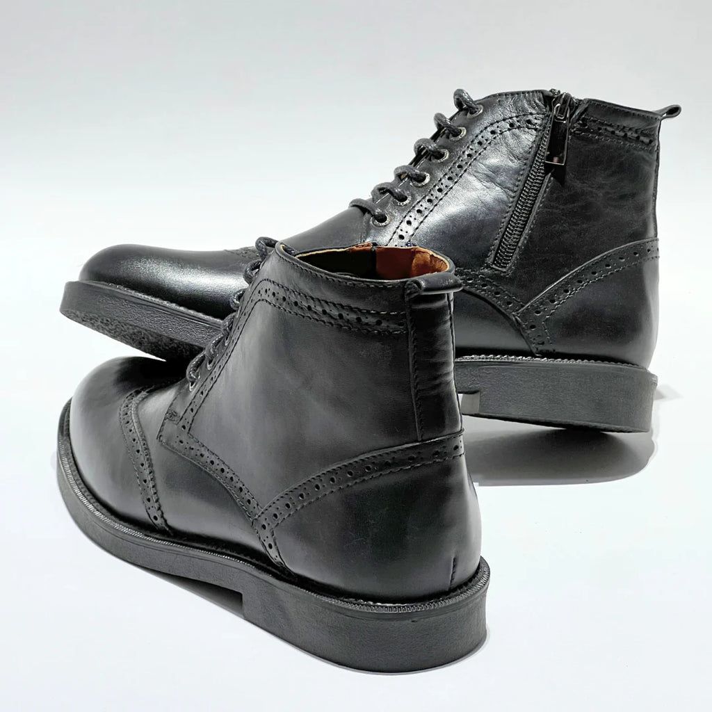 Bugaties Premium Boots Hommes En Cuir 100% NOIR BA 798