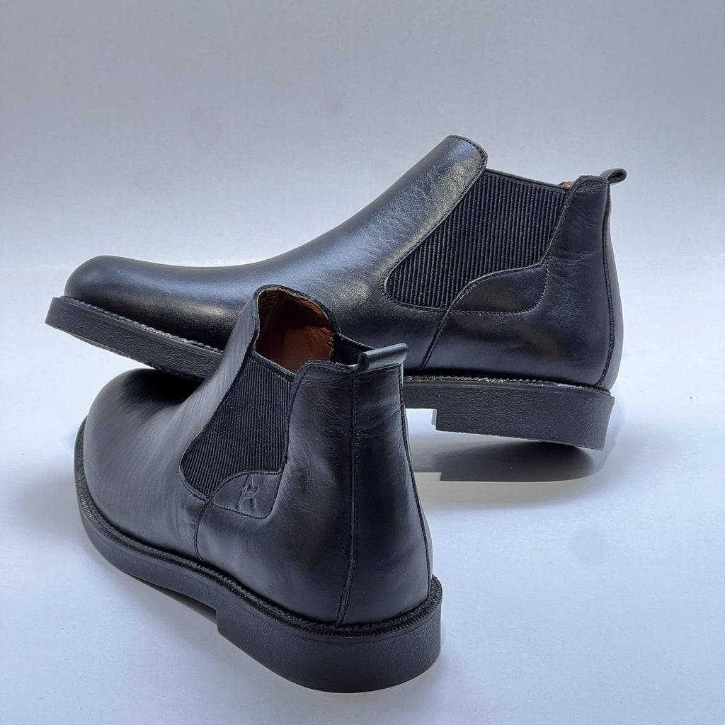 Premium Boots Hommes En Cuir 100% NOIR BA 038