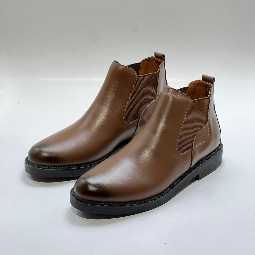 Premium Boots Hommes En Cuir 100% NOIR BA 038