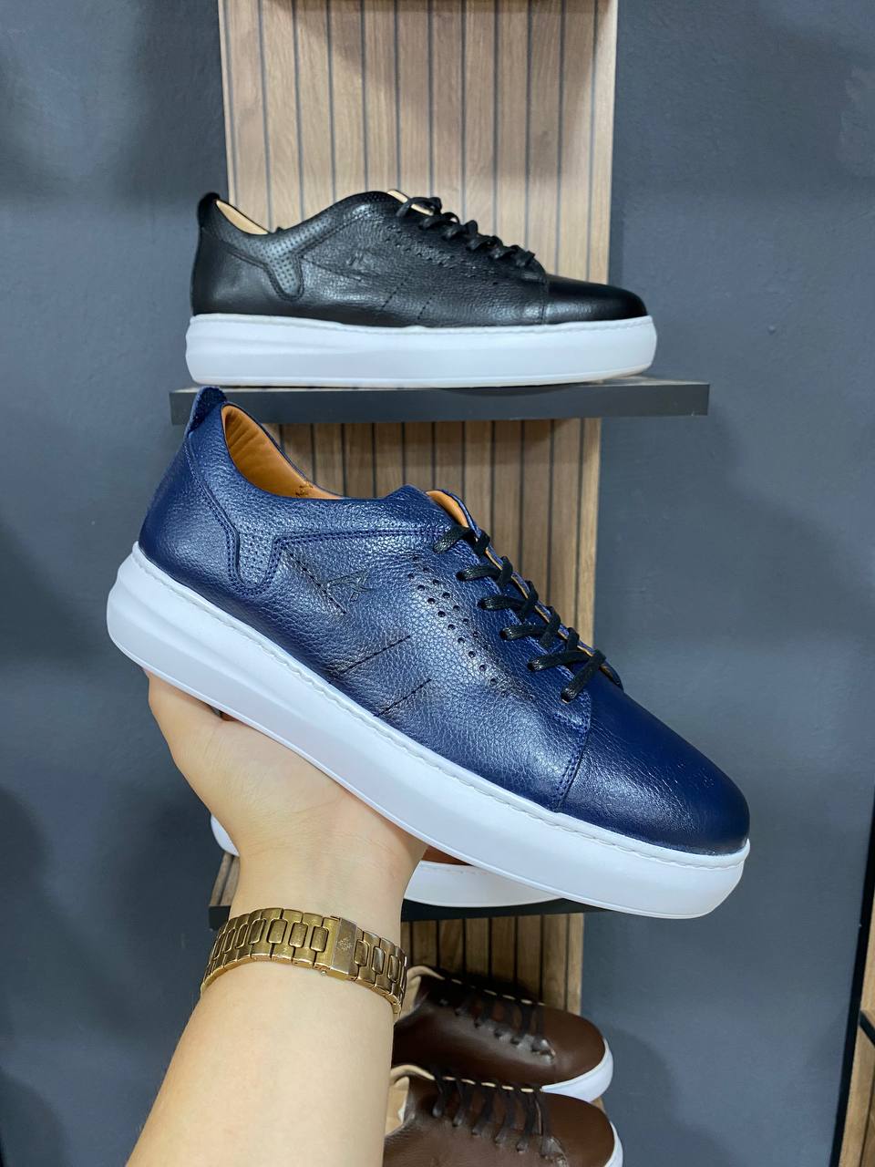 Chaussure Médical Basket BOLT en Cuir 100% REF EVA-059-B