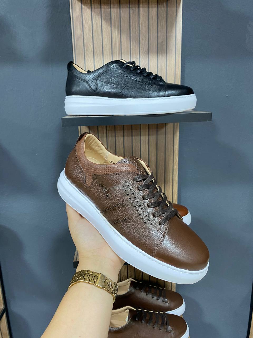 Chaussure Médical Basket BOLT en Cuir 100% REF EVA-059-B