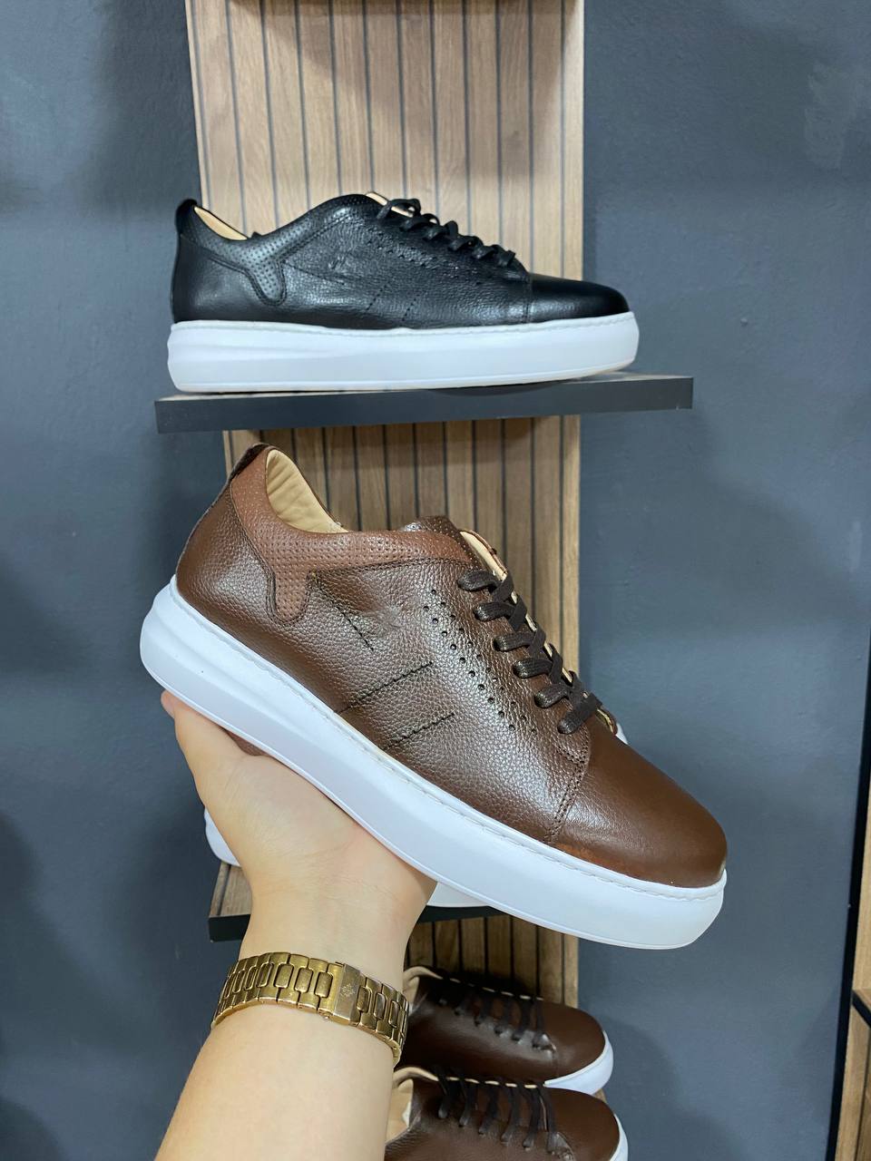 Chaussure Médical Basket BOLT en Cuir 100% REF EVA-059-B